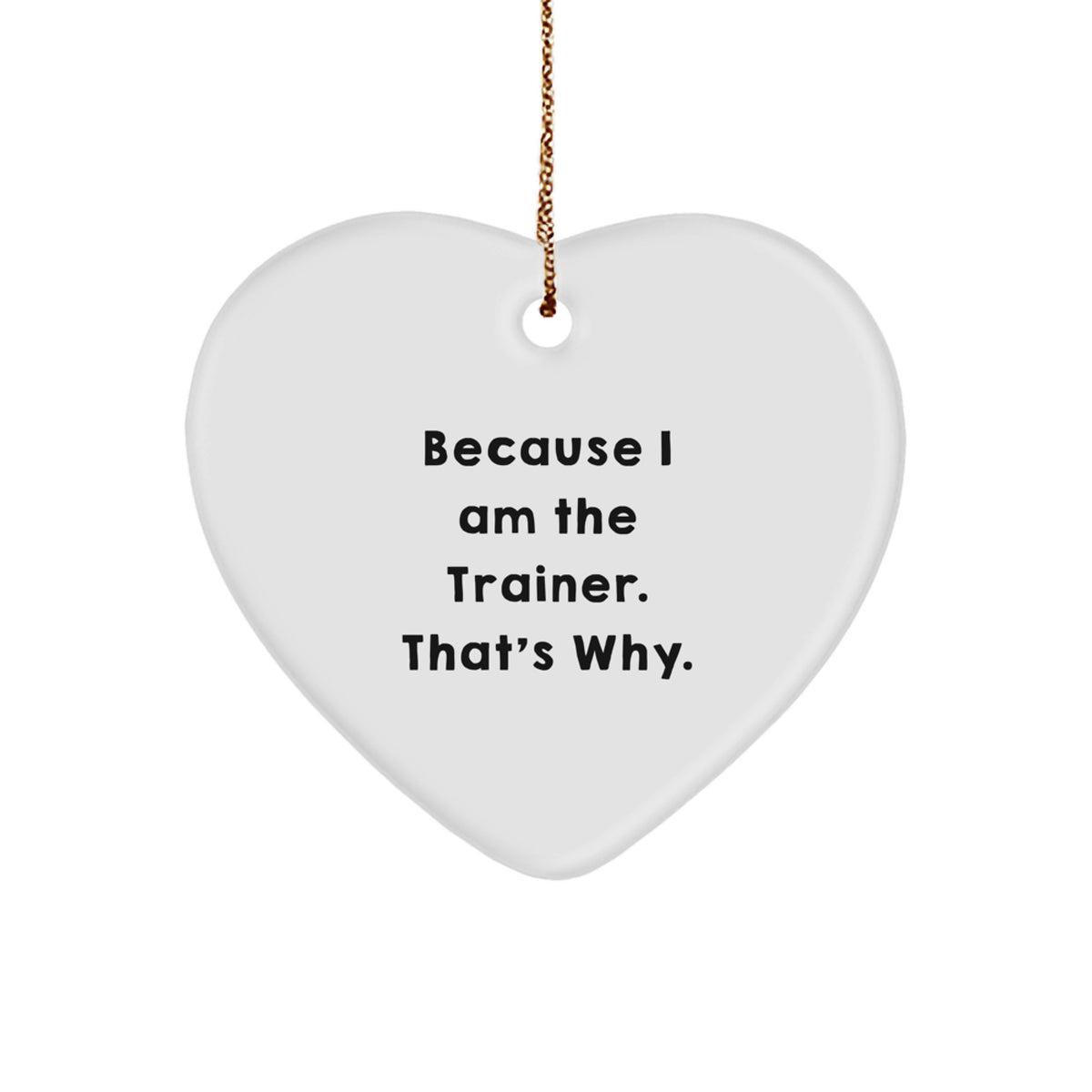 Trainer Heart Ornament Keepsake for Him Christmas Gift - Image 1