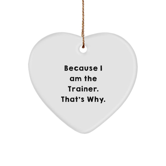 Trainer Heart Ornament Keepsake for Him Christmas Gift - Image 1