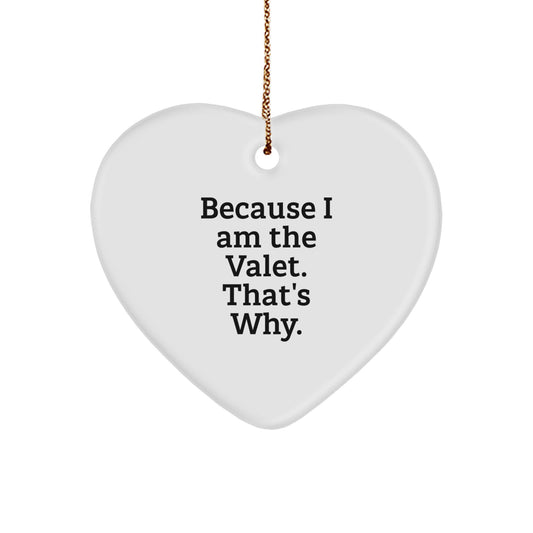 Funny Valet Heart Ornament Gifts from Men for Christmas Unique Ideas - Image 1