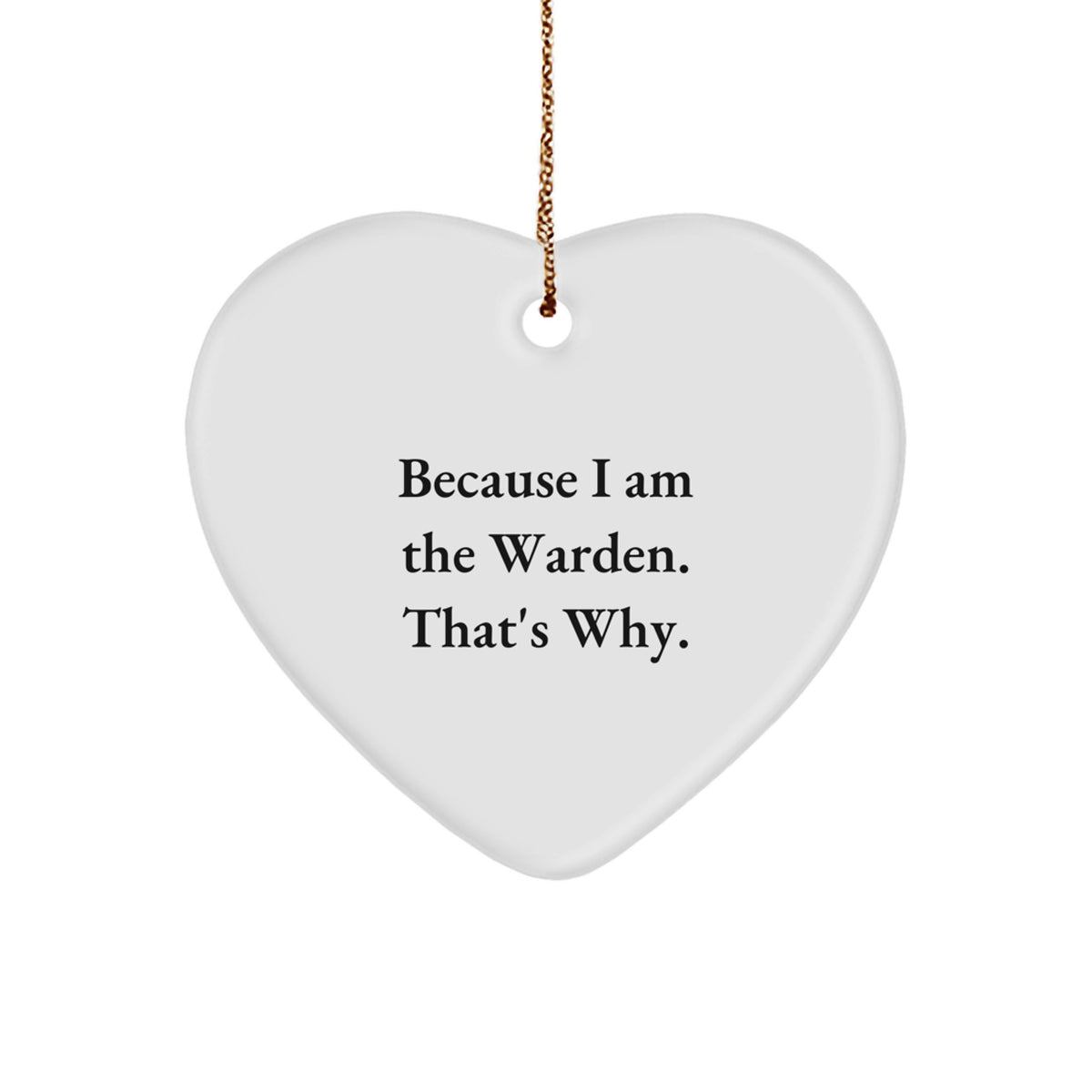 Warden Heart Ornament Favorite for Kids Christmas Gift - Image 1
