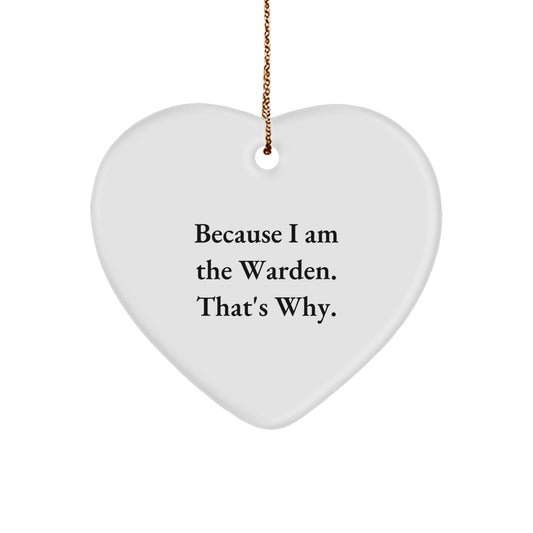 Warden Heart Ornament Favorite for Kids Christmas Gift - Image 1