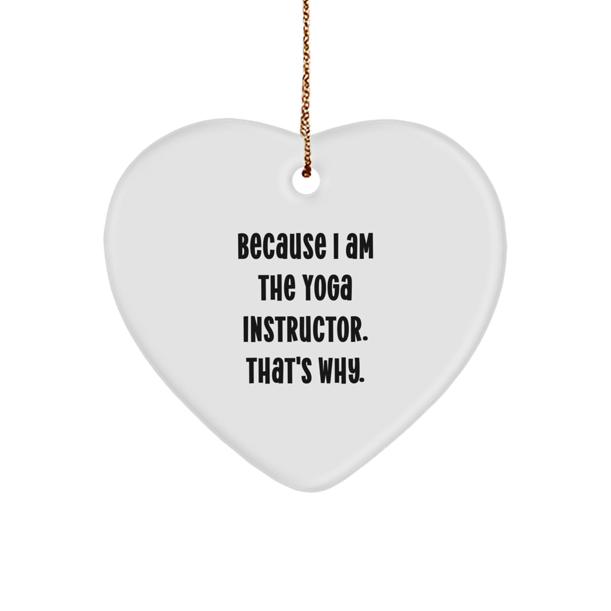 Playful Yoga Instructor Christmas Ornament for Roommates Memento Gift - Image 1