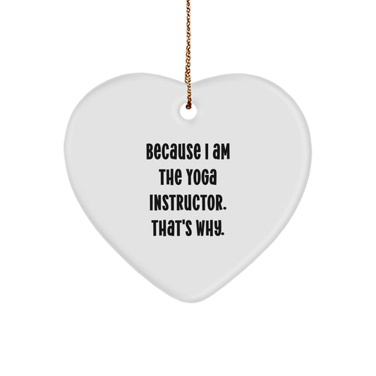 Playful Yoga Instructor Christmas Ornament for Roommates Memento Gift - Image 1