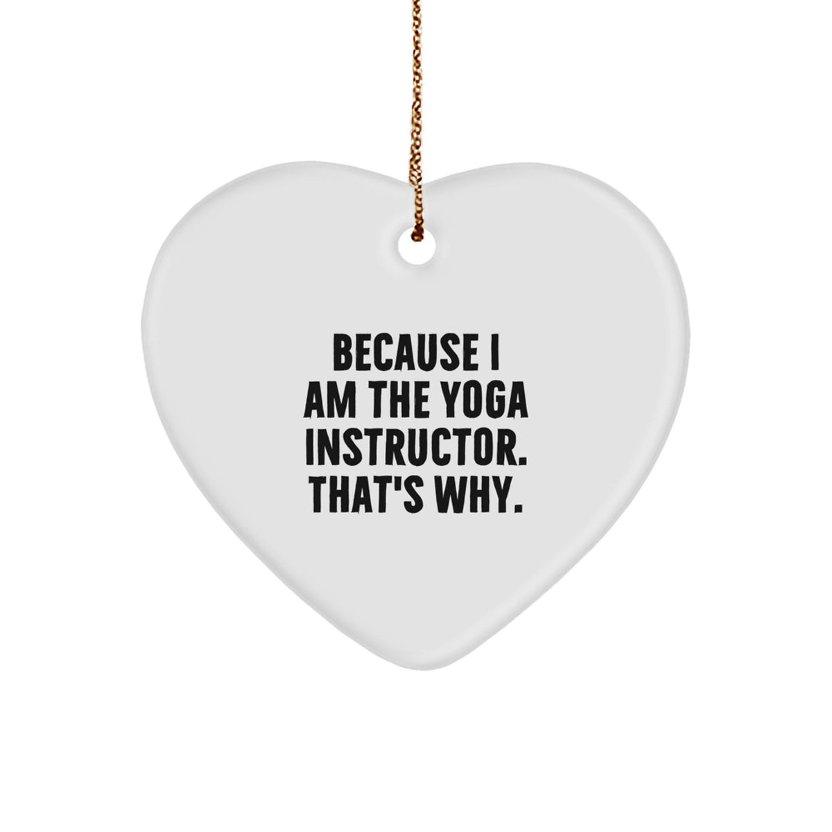 Yoga Instructor Heart Ornament Collectible for Neighbors Christmas Gift - Image 1