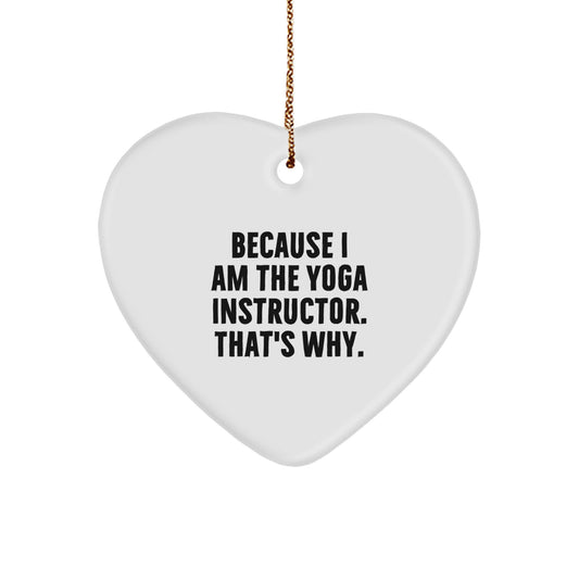 Yoga Instructor Heart Ornament Collectible for Neighbors Christmas Gift - Image 1