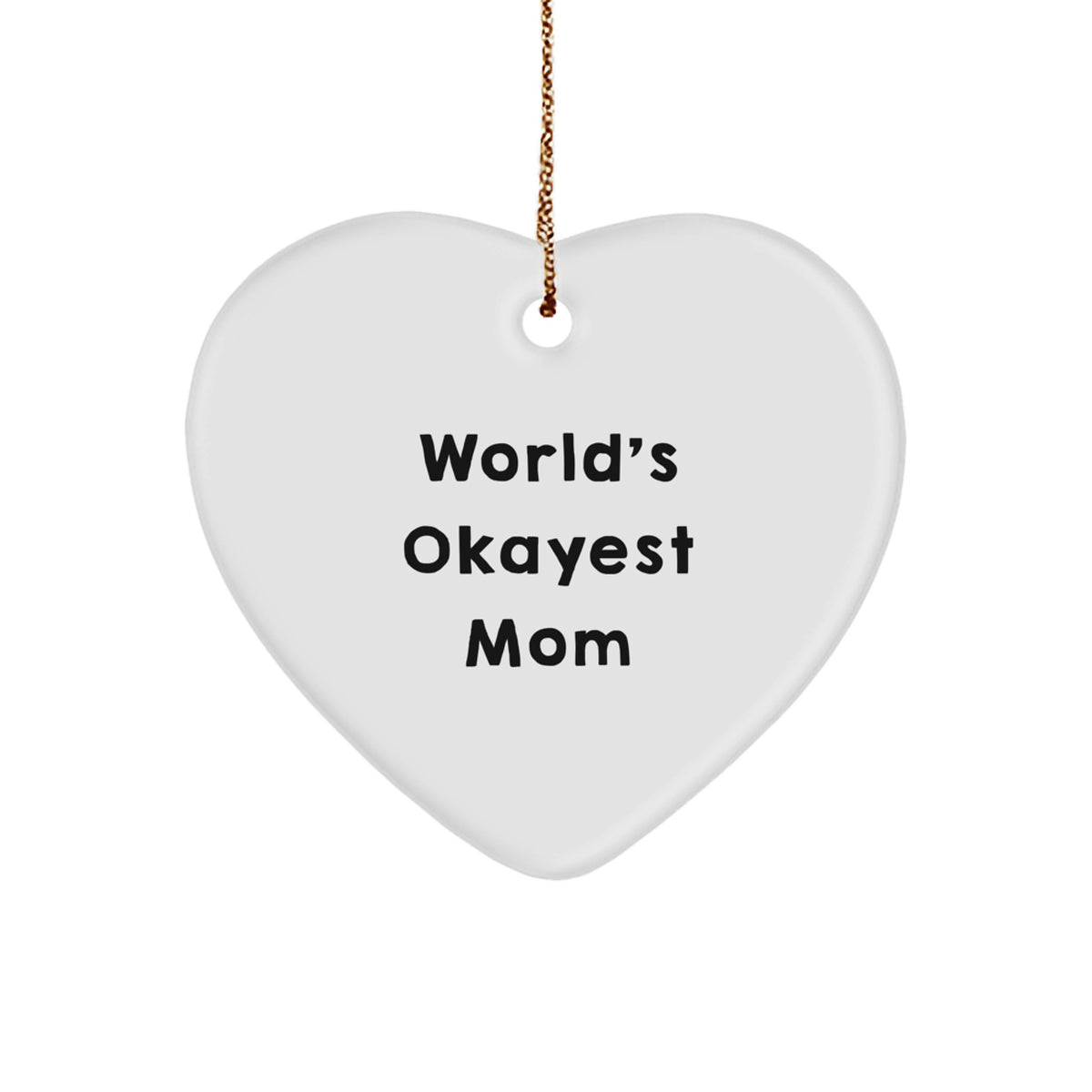 Mom Keepsake Christmas Heart Ornament for Her Bright Vibrant Gift - Image 1