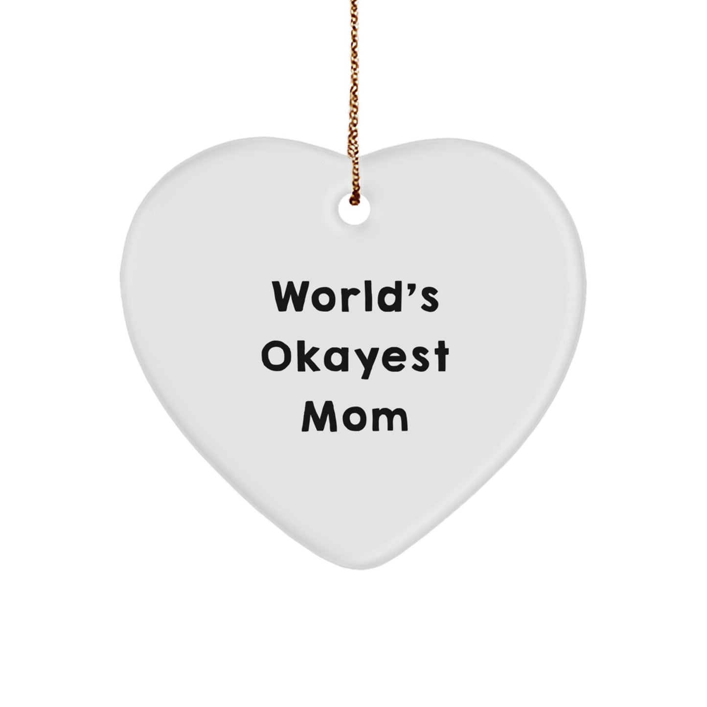Mom Keepsake Christmas Heart Ornament for Her Bright Vibrant Gift - Image 1