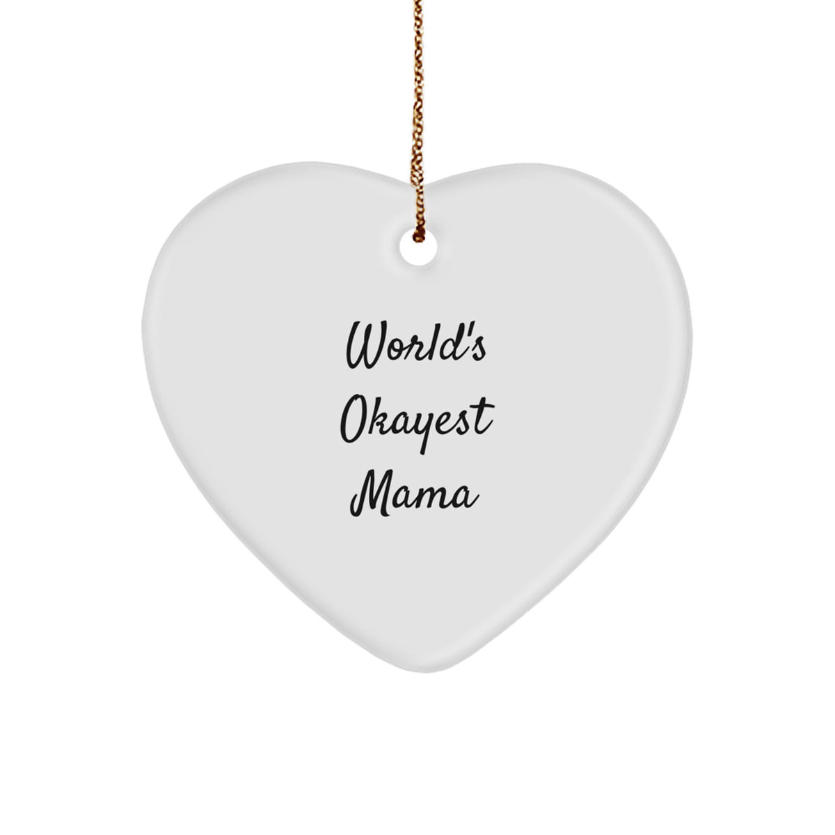 Mama Treasure Christmas Ornament Daughter World's Okayest Mama Gift - Image 1