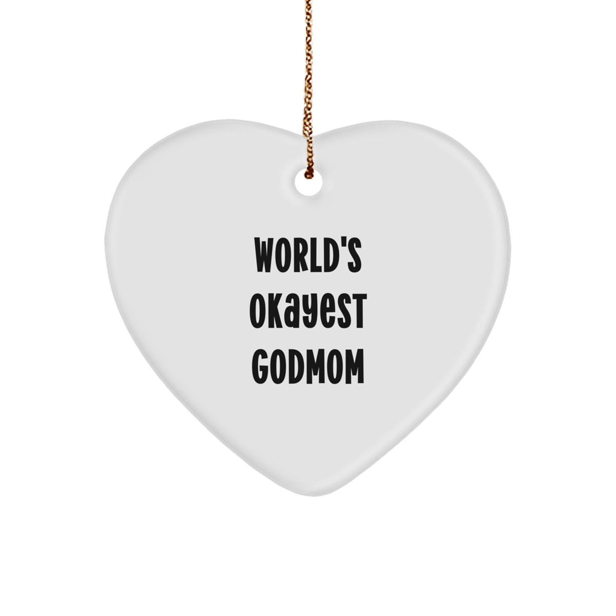 Godmom Keepsake Christmas Ornament for Him Gift - Image 1