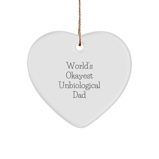 Bright Unbiological Dad Treasure Christmas Ornament for a Son Gift - Image 1