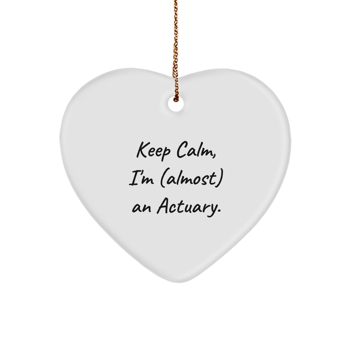 Actuary Heart Christmas Ornament Humorous Idea Gift for Coworkers - Image 1