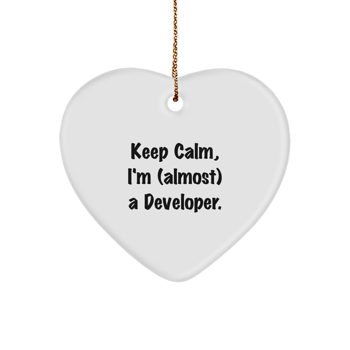 Developer Keepsake Christmas Ornament for Him Heart Shaped Gift - Image 1