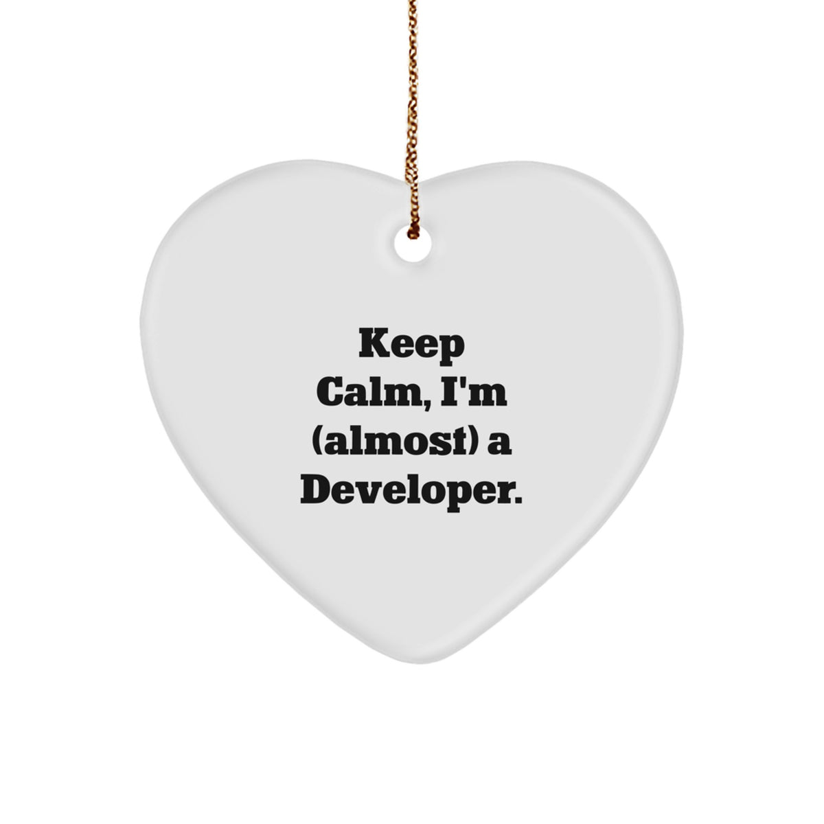 Christmas Gift for Her Developer Keepsake Heart Ornament Present - Image 1