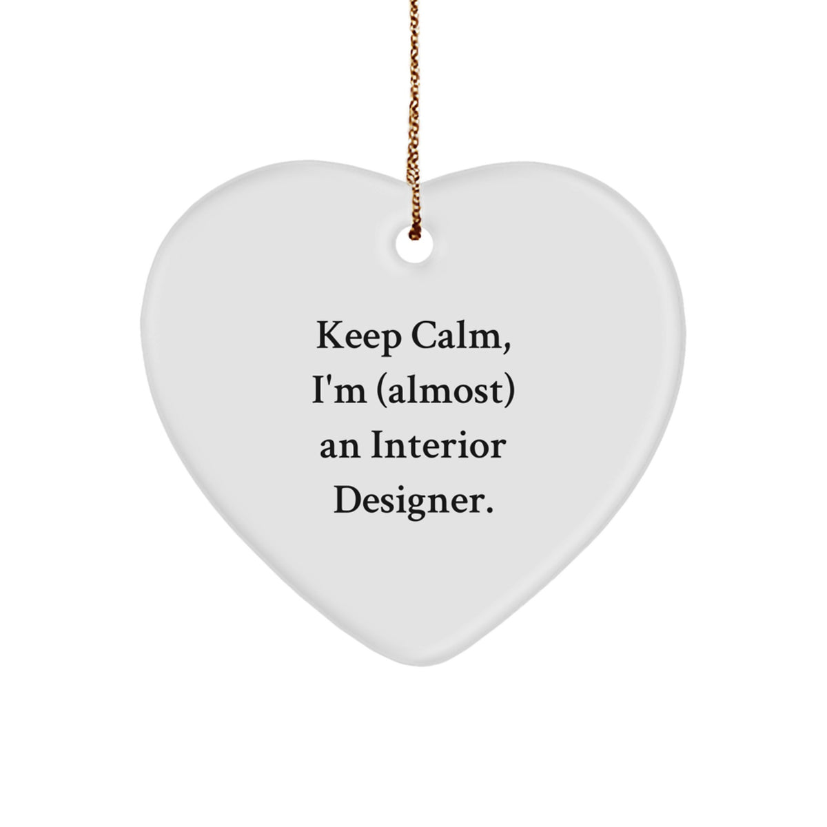 Interior Designer Christmas Ornament Keep Calm Gift Idea for Coworkers - Image 1