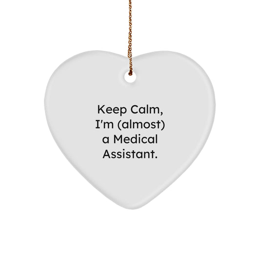 Medical Assistant Heart Christmas Ornament for Family Keep Calm Gift - Image 1