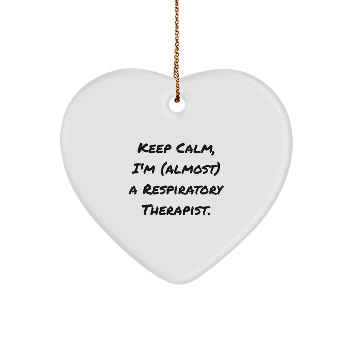 Heart Christmas Ornament Gift for Respiratory Specialists - Keep Calm - Image 1