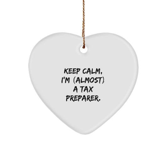 Calm Tax Preparer Novelty Christmas Ornament for Friends Gift - Image 1