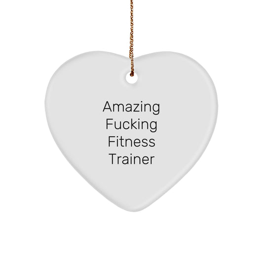 Hilarious Christmas Ornament Gift for Friends - Amazing Fucking Fitness - Image 1