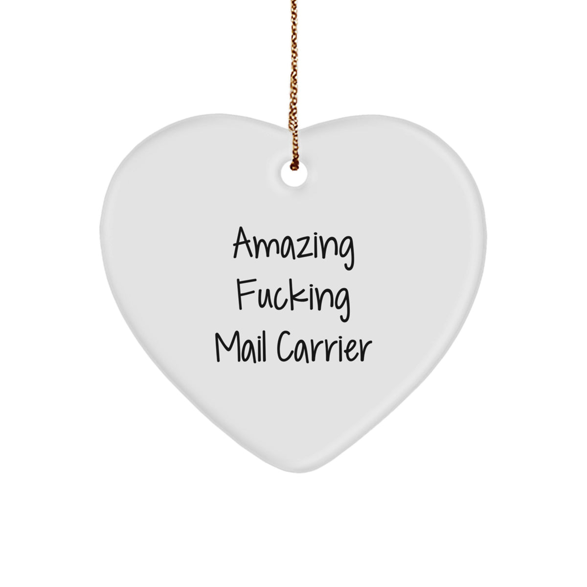 Funny Mail Carrier Heart Ornament Gifts from Friends to Mail Carrier Men - Image 1