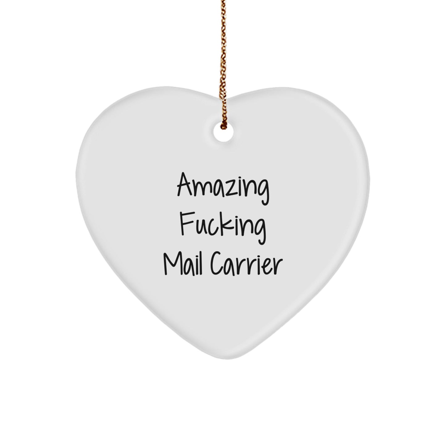 Funny Mail Carrier Heart Ornament Gifts from Friends to Mail Carrier Men - Image 1