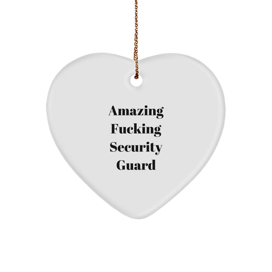 Security Guard Favorite Heart Ornament for Kids Surprise Christmas Gift - Image 1