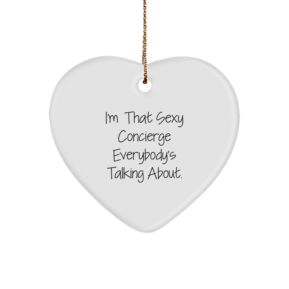 Charming Concierge Novelty Heart Ornament for Friends Christmas Gift - Image 1