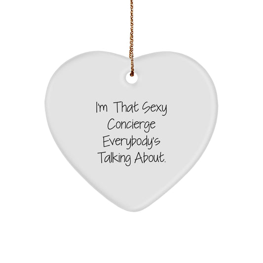 Charming Concierge Novelty Heart Ornament for Friends Christmas Gift - Image 1