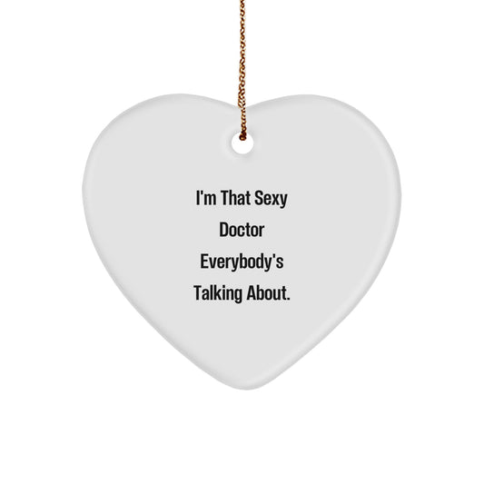 Doctor Heart Ornament Christmas Gift Idea for Coworkers - Image 1