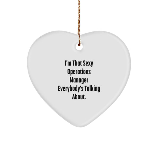 Operations Manager Heart Ornament for Coworkers Idea Christmas Gift - Image 1