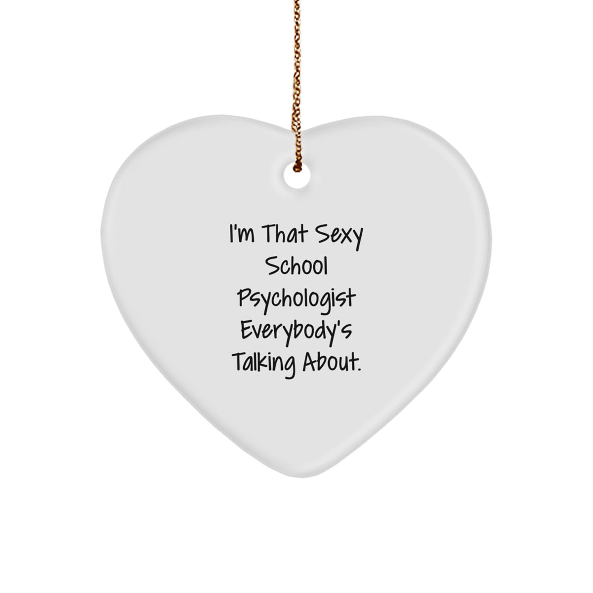 Joyful Gift School Psychologist Heart Christmas Ornament for Happy Kids - Image 1