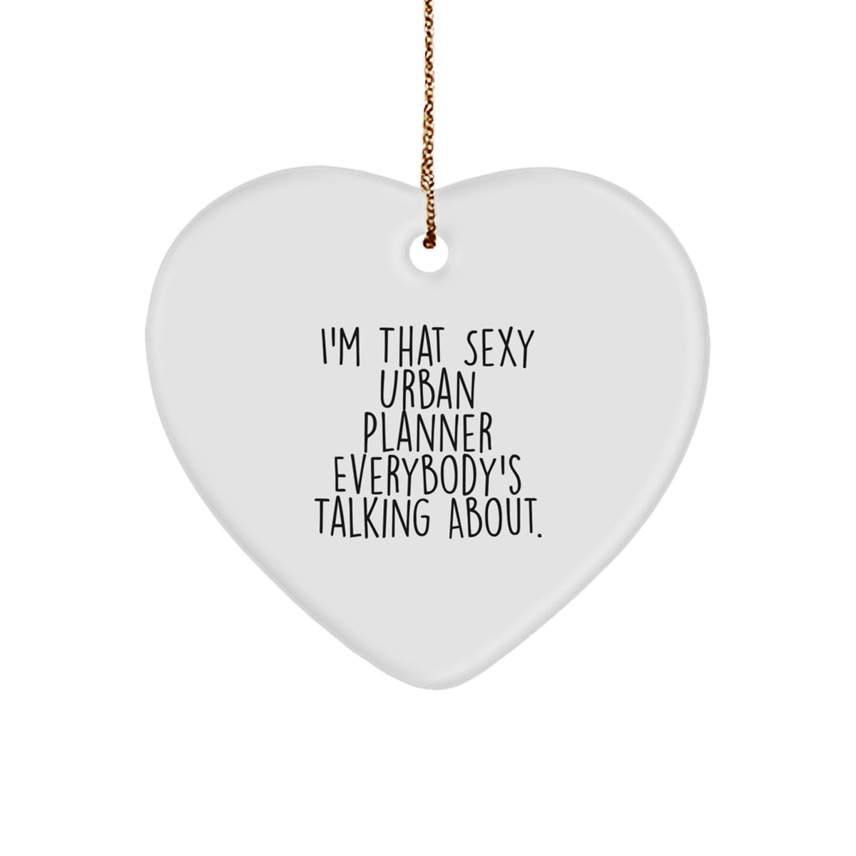 Christmas Gift for Her Urban Planner Heart Ornament Present - Image 1