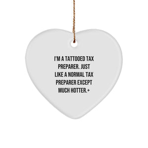 Funny Tax Preparer Gifts - Heart Ornament for Tax Professionals, Christmas Unique Gifts from Friends - Image 1