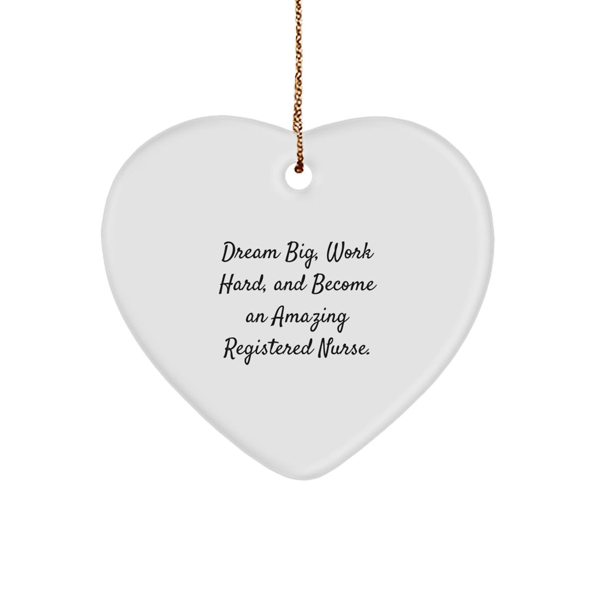 Registered Nurse Heart Ornament, Funny Inspirational Gifts from Family for Registered Nurses, Christmas Unique Ornaments for Men and Women - Image 1