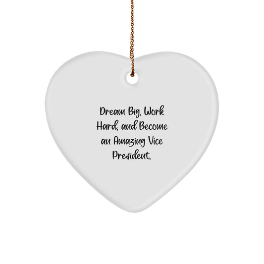 Inspiring Vice President Gifts from Men to Family - Dream Big Heart Ornament for Christmas - Image 1