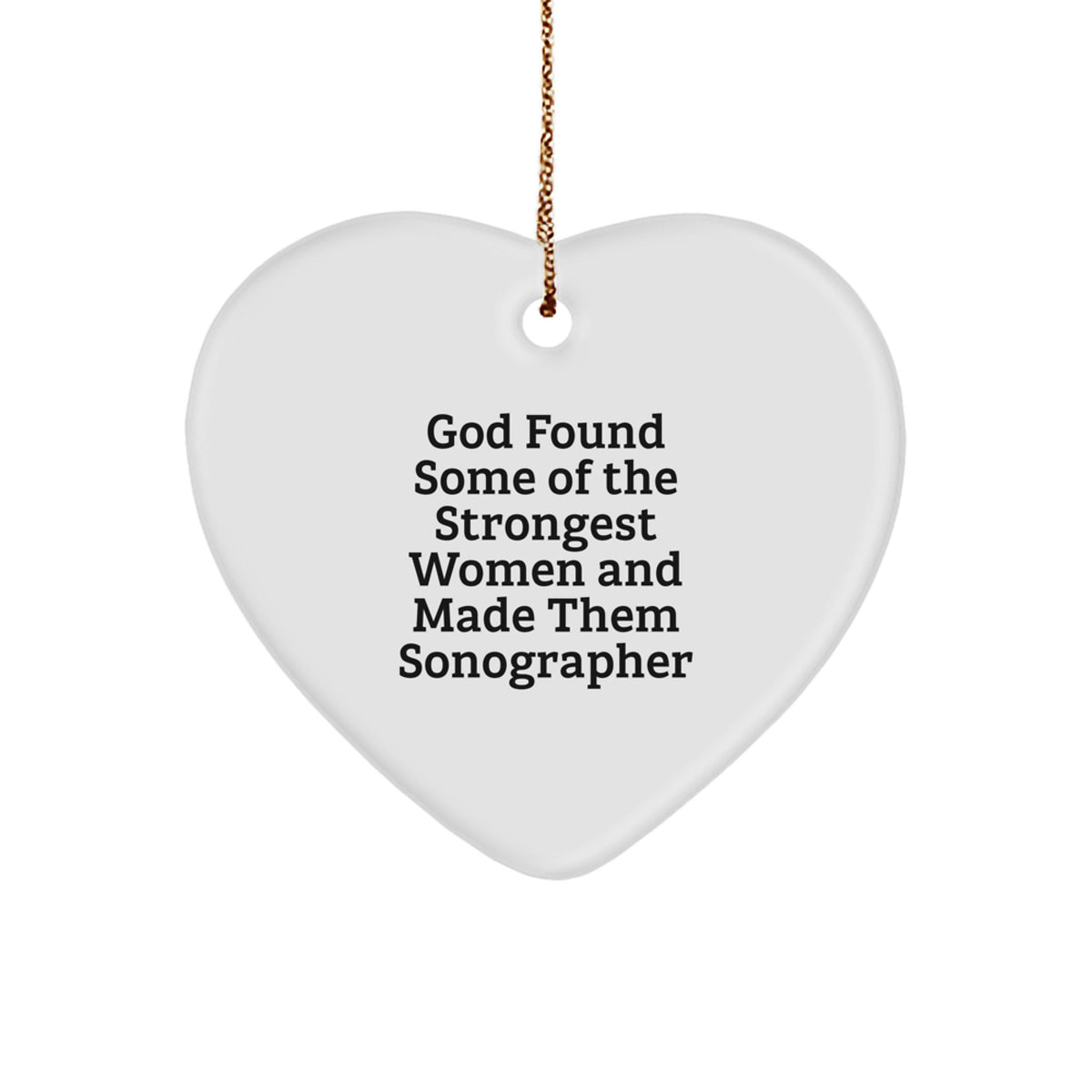 Funny Sonographer Gifts from Friends and Family - Heart Ornament for Christmas Unique Gifts - Image 1