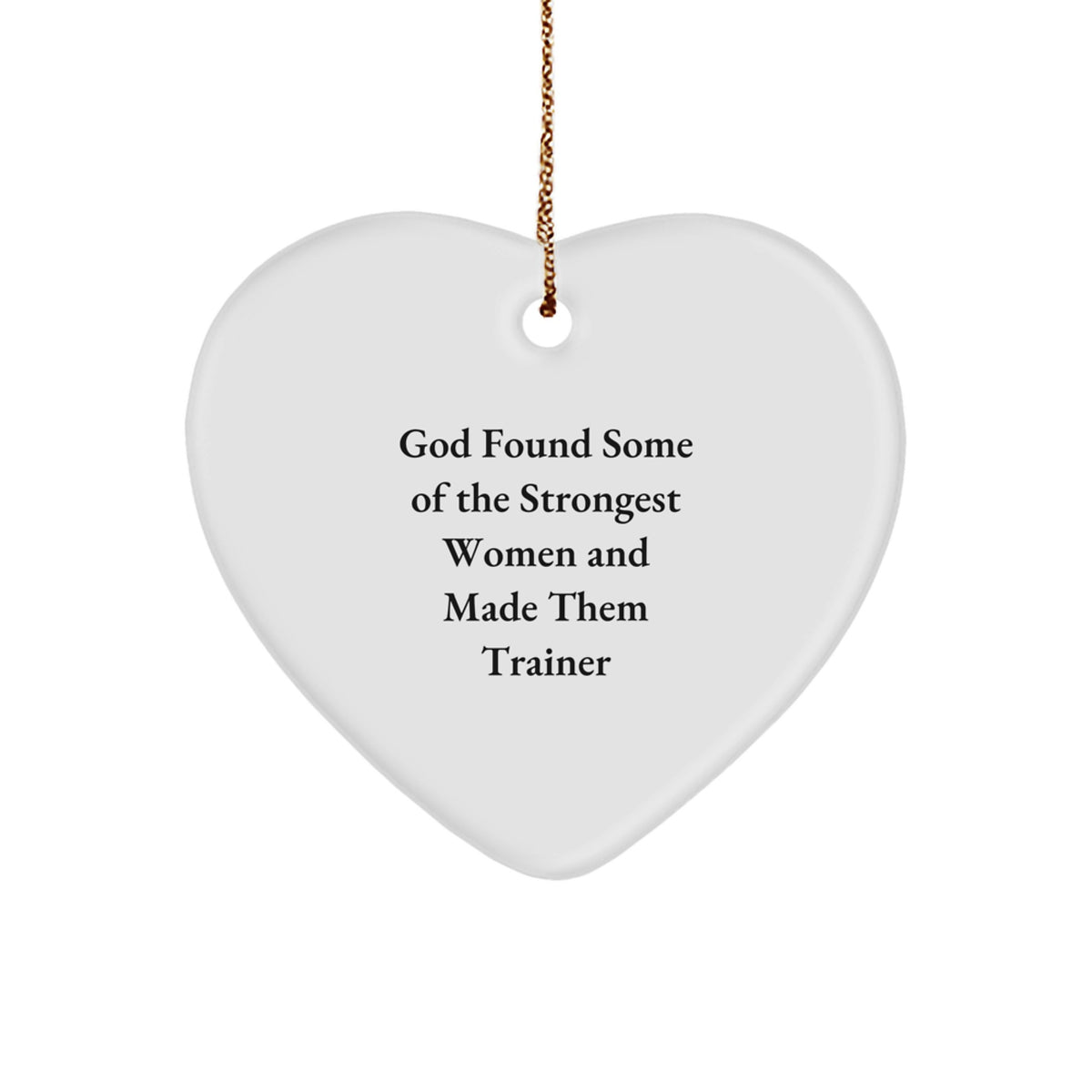 Funny Trainer Heart Ornament Gifts from Men to Women Coworkers Friends Family - Image 1
