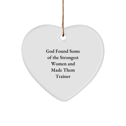 Funny Trainer Heart Ornament Gifts from Men to Women Coworkers Friends Family - Image 1