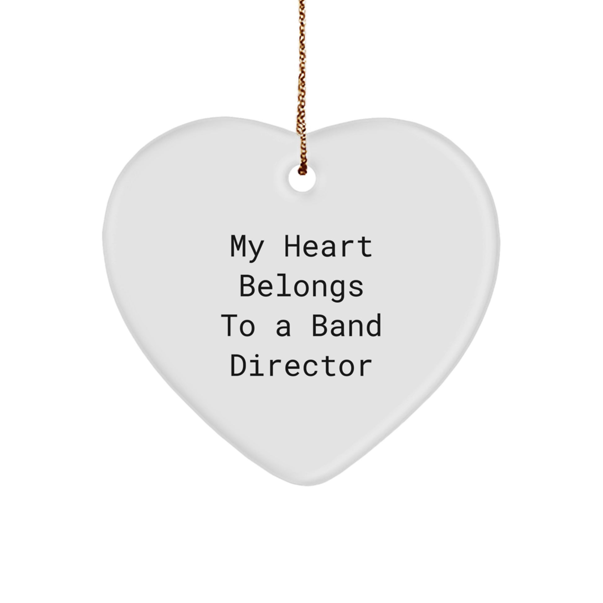 Funny Band Director Heart Ornament Gifts from Men to Band Director Friends Unique Christmas Decorations - Image 1