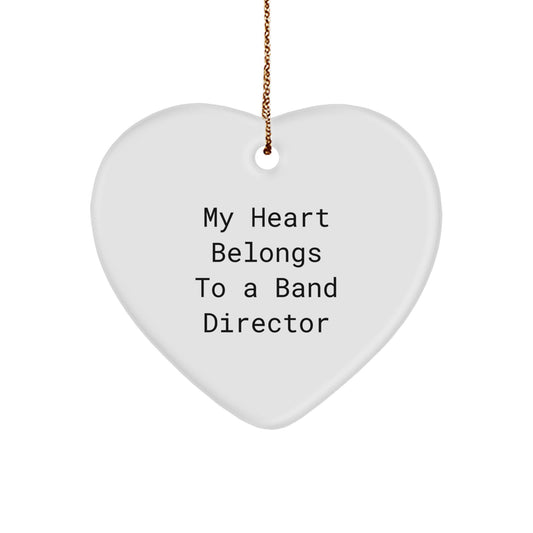 Funny Band Director Heart Ornament Gifts from Men to Band Director Friends Unique Christmas Decorations - Image 1