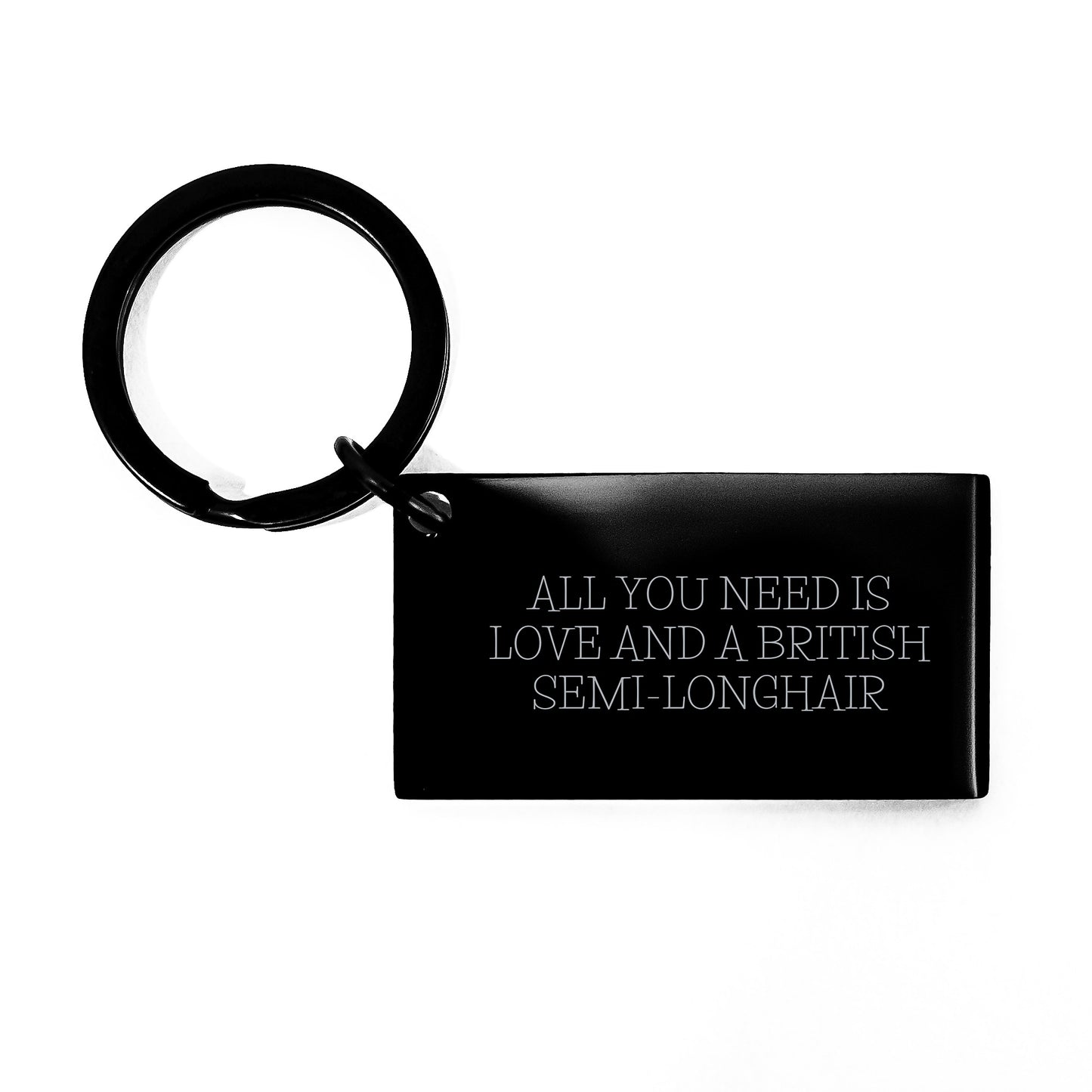 British Semi-Longhair Cat Lovers Keychain Gifts from Friends, for British Semi-Longhair Cat Enthusiasts, All You Need Is Love And A British Semi-longhair Christmas Unique - Image 1