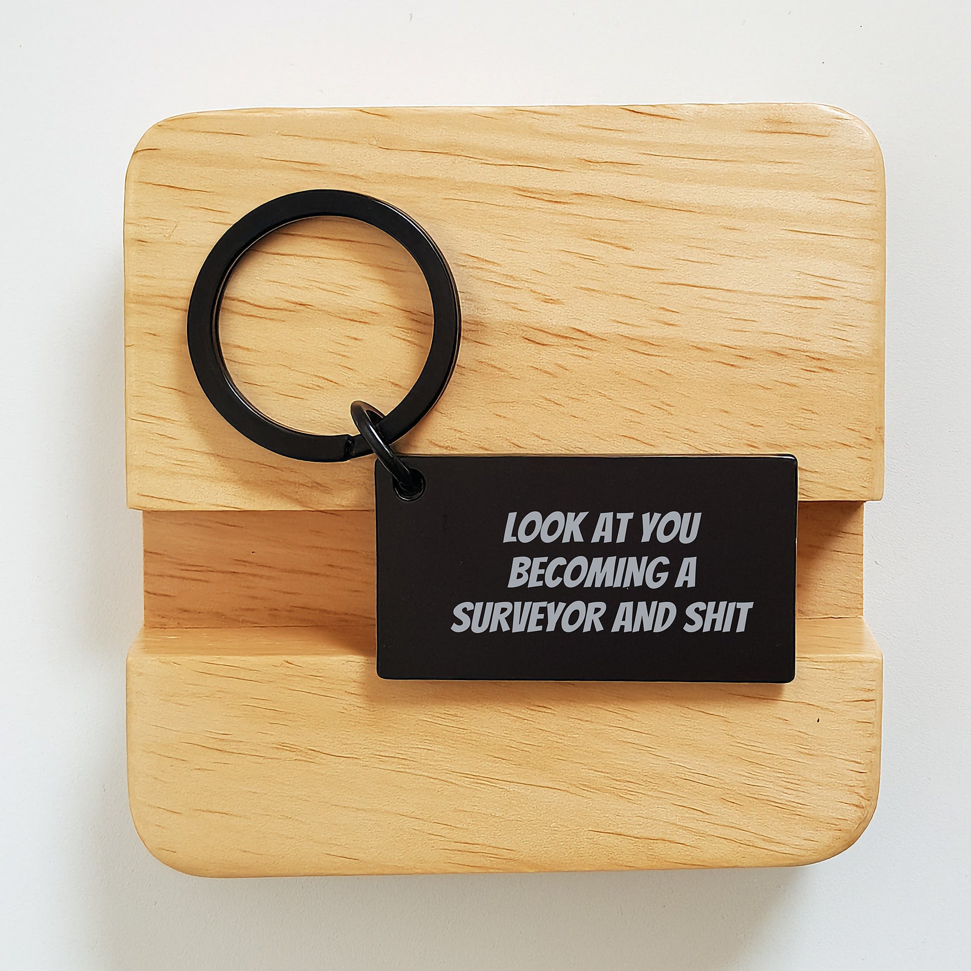 Funny Surveyor Keychain Gifts for Men and Women, Look At You Becoming A Surveyor, Birthday Unique Gifts from Friends and Family - Image 2