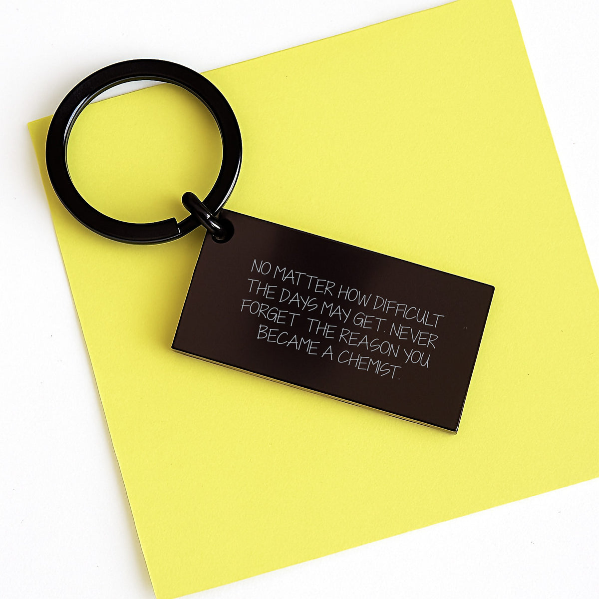 Funny Chemist Keychain Gifts from Friends for Birthday - Inspirational Quote Keychain for Chemists - Chemist Men Keychain - Image 3