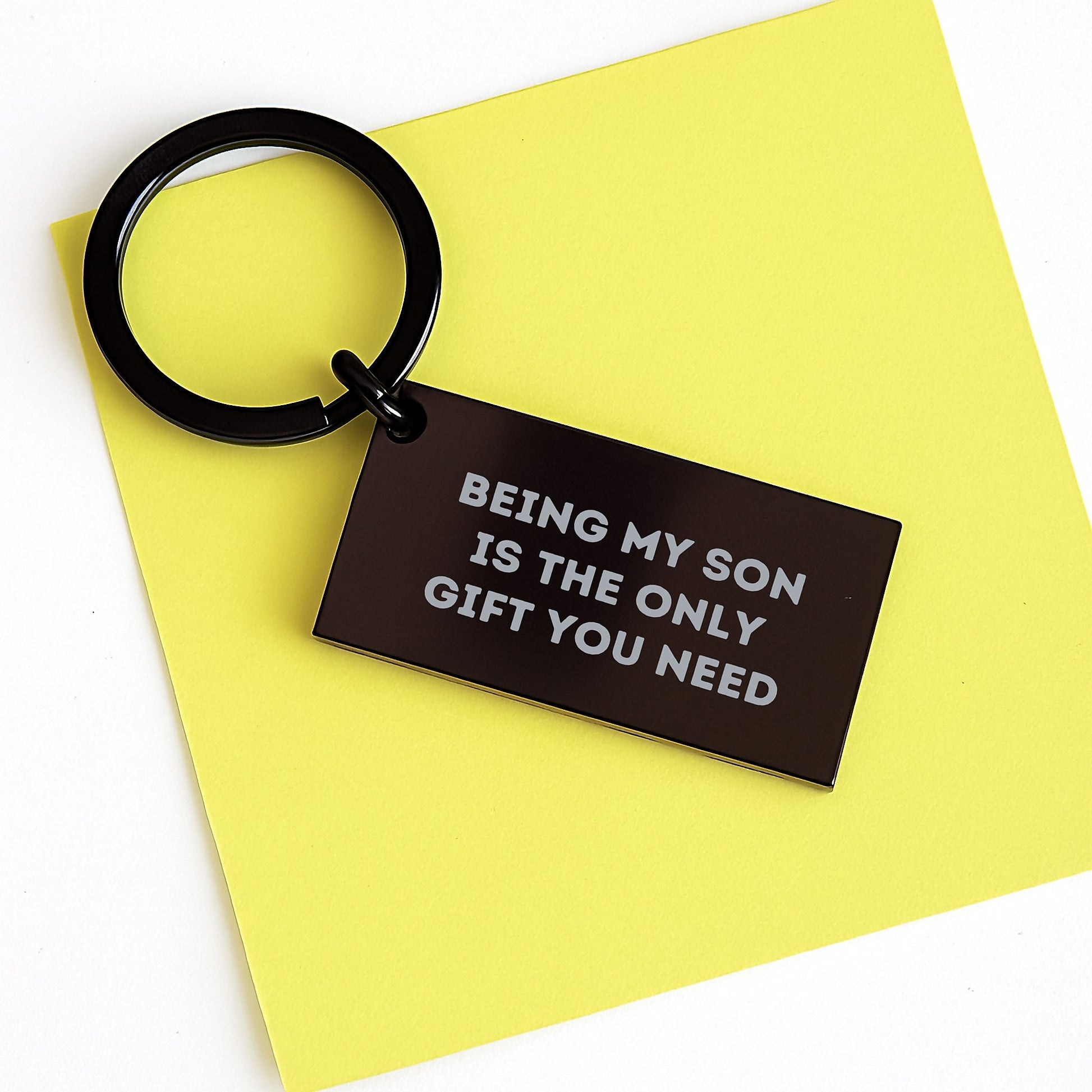 Gifts from Dad to My Son - Being My Son Is The Only Gift You Need, Funny Son Keychain for Valentine's - Image 3