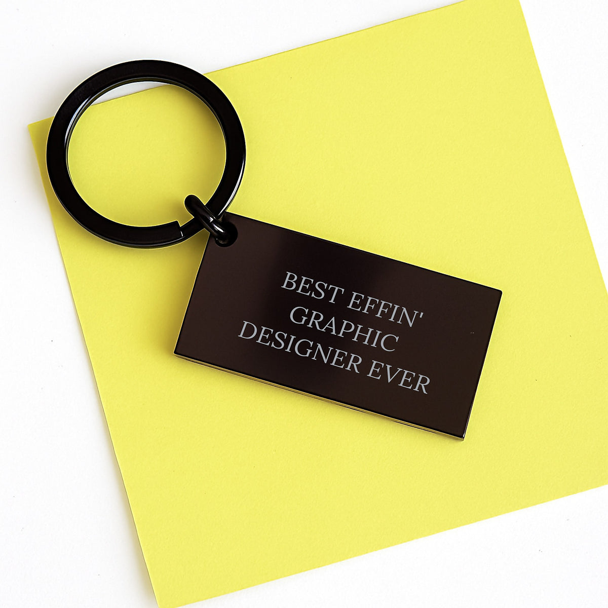 Funny Graphic Designer Keychain Gifts from Friends - Best Effin' Graphic Designer Ever Keychain for Men, Women, Coworkers Birthday Unique Gifts - Image 3