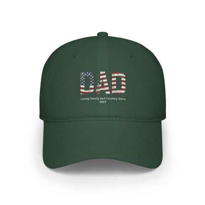 Dad – Loving Family & Country Since [Your Year] - Personalized Patriotic Dad Hat