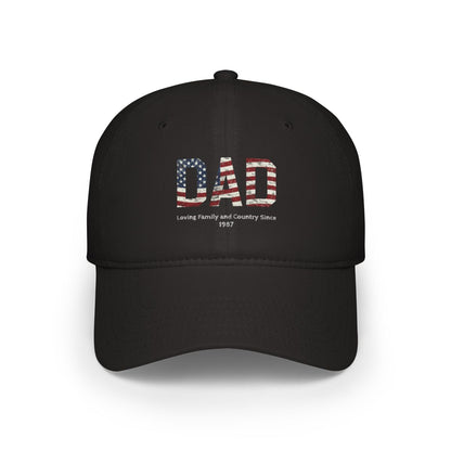 Dad – Loving Family & Country Since [Your Year] - Personalized Patriotic Dad Hat