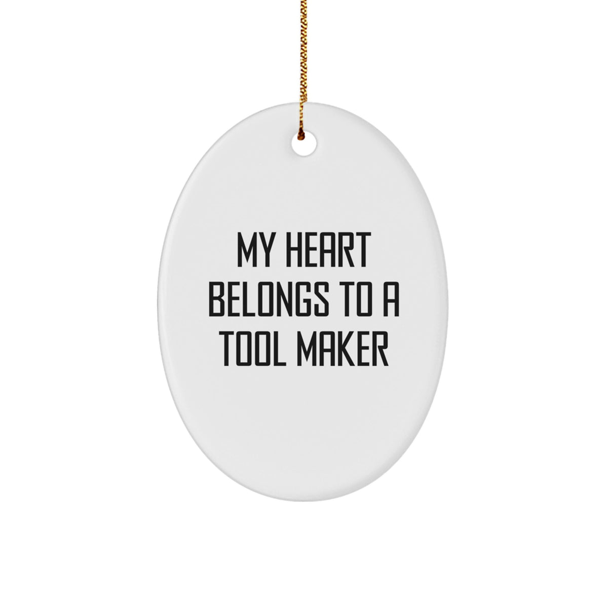 Funny Tool Maker Oval Ornament Gifts from Men to Friends for Christmas Unique Decoration - Image 1