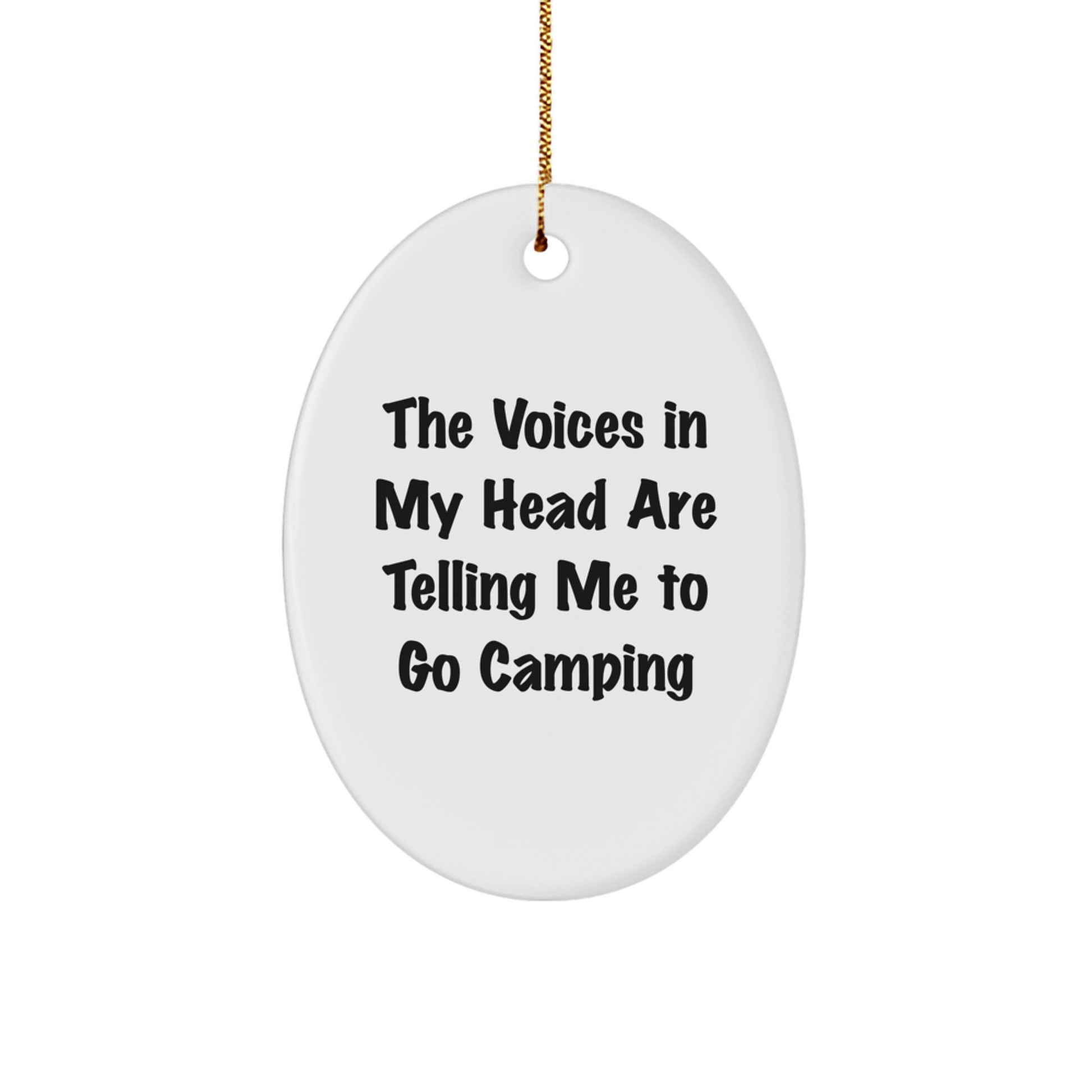 Camping Adventure Oval Ornament, Funny Quote Gifts for Men, Women, Friends, Coworkers, Family, from Camping Lovers - Image 1