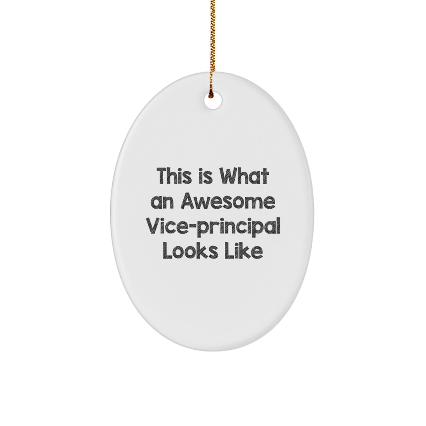 Funny Vice-principal Gifts for Men, Christmas Unique Gifts from Friends, Oval Ornament for Vice-principal Desk, This Is What An Awesome Vice-principal Looks Like - Image 1