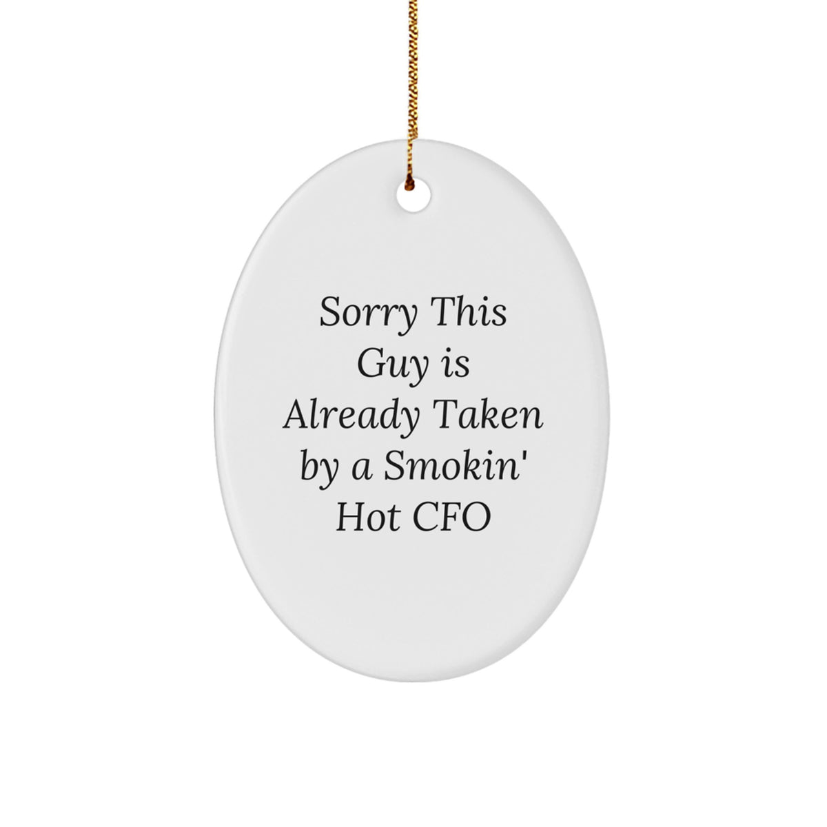 Funny CFO Gifts, Oval Ornament for Christmas Unique Gifts for CFO Women, Gifts from Men, Friends, or Family - Image 1